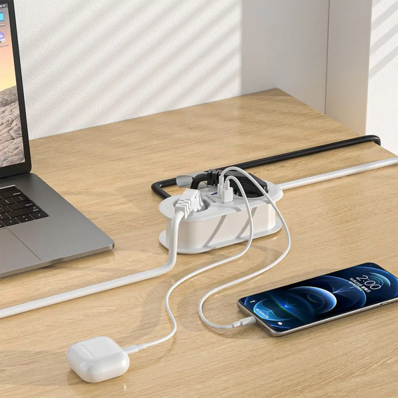 Сетевой фильтр Proove Supercoil 20W (2xAC + Type-C + 2xSB) 1.5m White (PSPS25002102)