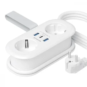 Сетевой фильтр Proove Supercoil 20W (2xAC + Type-C + 2xSB) 1.5m White (PSPS25002102)