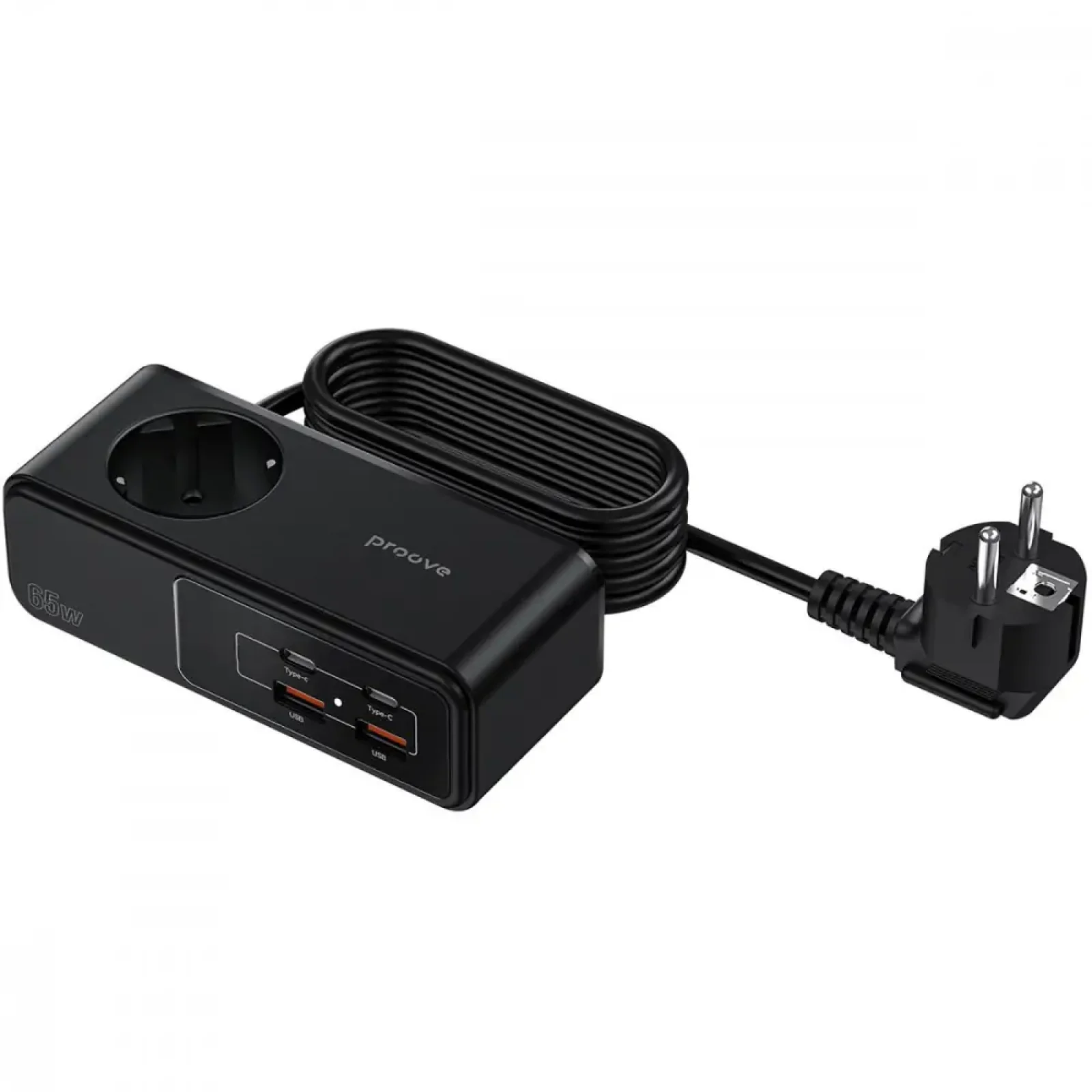 Сетевой фильтр Proove Homester Pro 65W (AC + 2xType-C + 2xUSB) 1.5m Black (PSHP25002201)