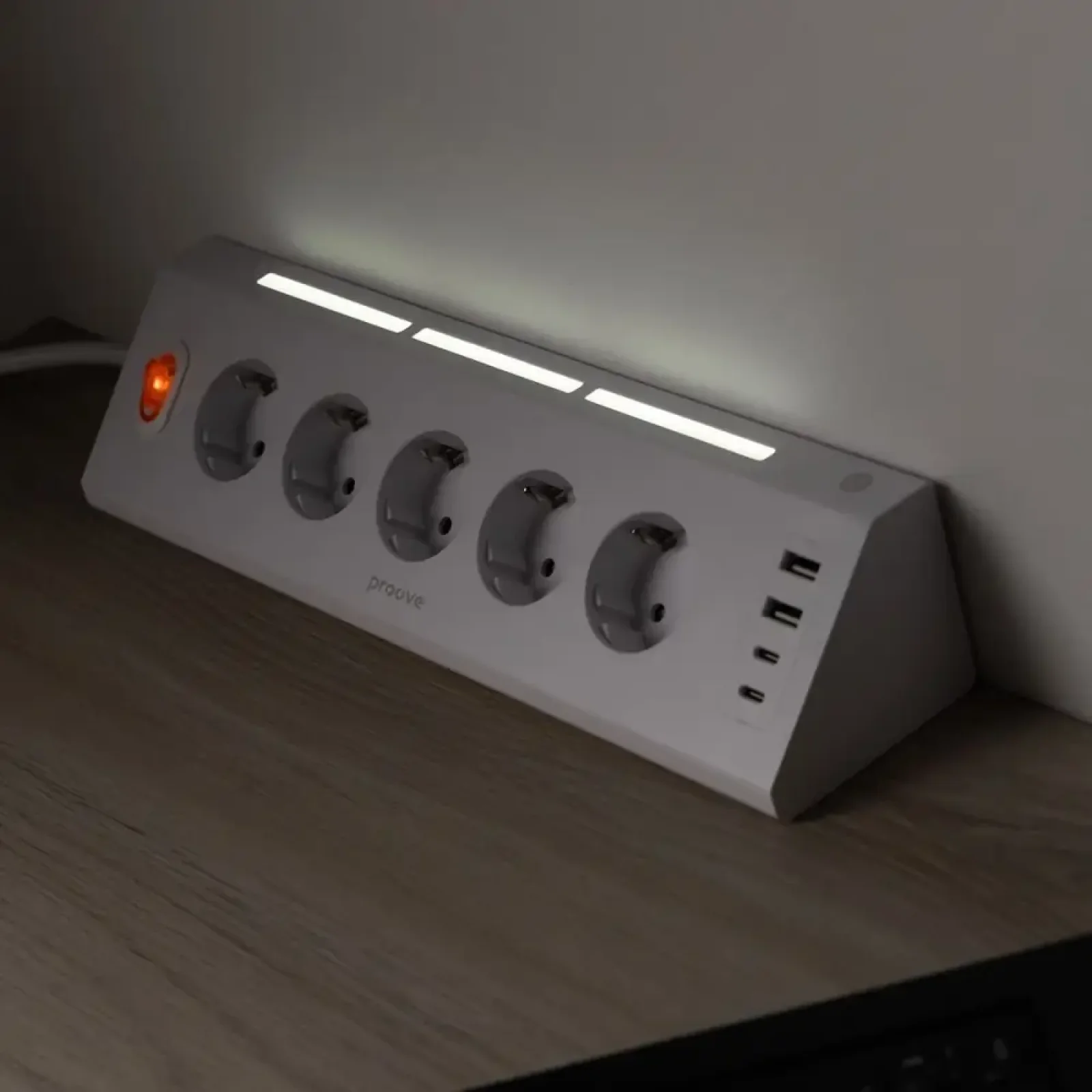 Сетевой фильтр Proove Prism Socket (5xAC + 2xType-C + 2xUSB) 1.6m White (PSPS25002202)