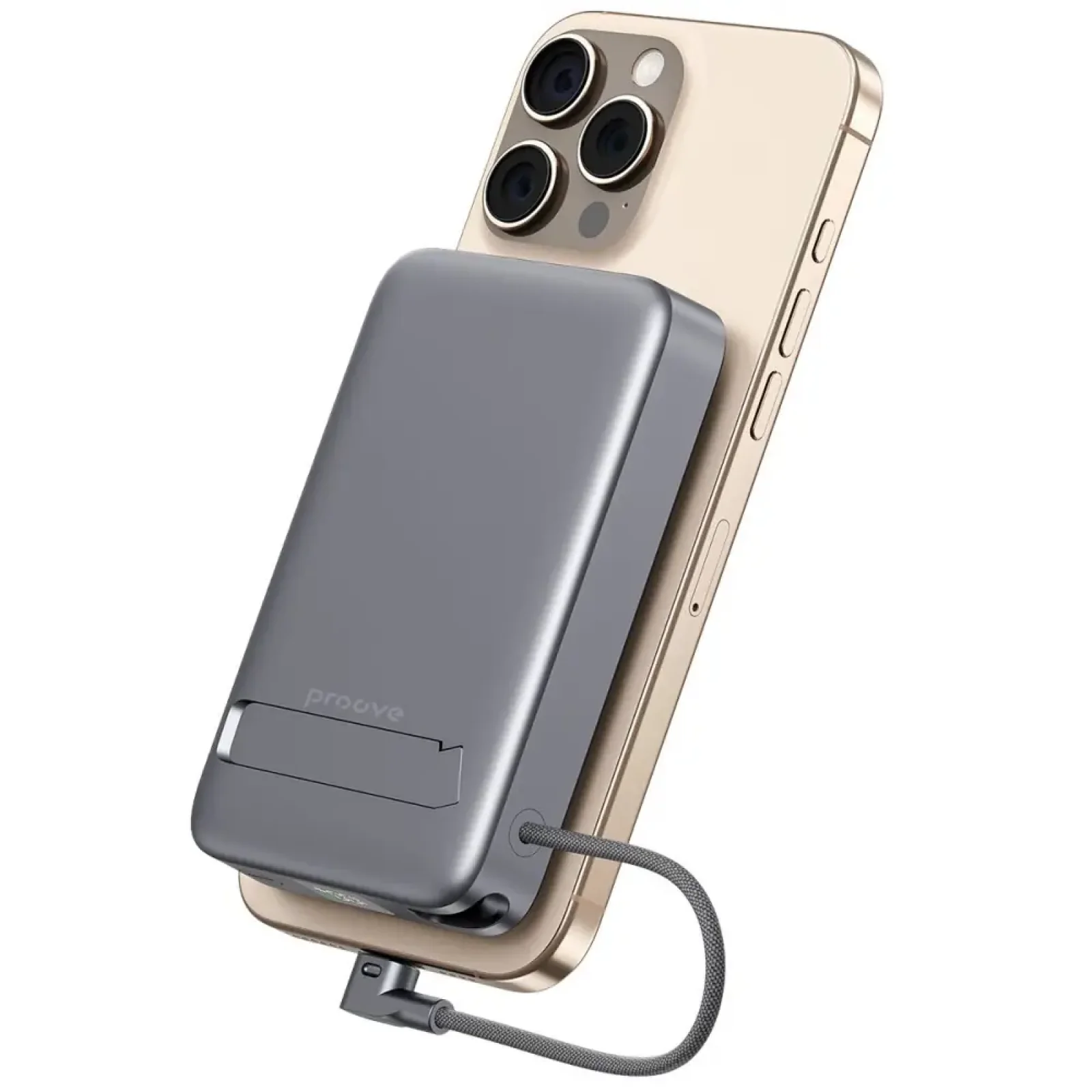 Зовнішній акумулятор Proove OverPower 35W 10000mAh Qi2 gray (625710010)