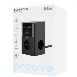 Сетевой фильтр Proove Power Cube 65W (3xAC + 2xType-C + 1xUSB) 1.5m Black (PSPC36801201)