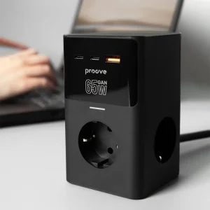 Сетевой фильтр Proove Power Cube 65W (3xAC + 2xType-C + 1xUSB) 1.5m Black (PSPC36801201)