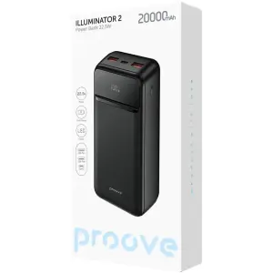 Внешний аккумулятор Proove Illuminator 2 20000mAh Black (PBIP20212201)