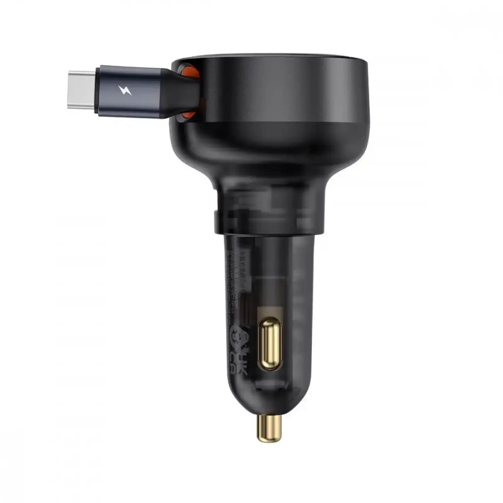 АЗП Baseus Enjoyment Pro 60W (USB) + Retractable Type-C Cable Black