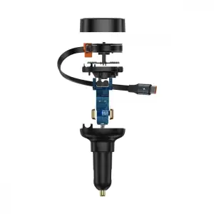 АЗП Baseus Enjoyment Pro 60W (USB) + Retractable Type-C Cable Black