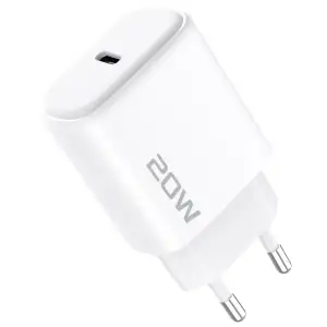 МЗП Proove Silicone Power 2 20W (Type-C) + Cable Type-C to Lightning (1m) White