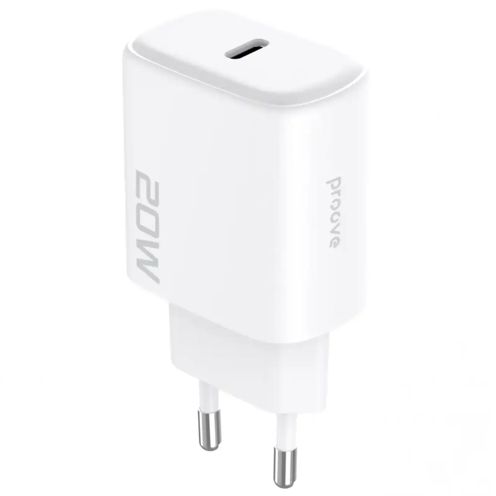 МЗП Proove Silicone Power 2 20W (Type-C) + Cable Type-C to Lightning (1m) White