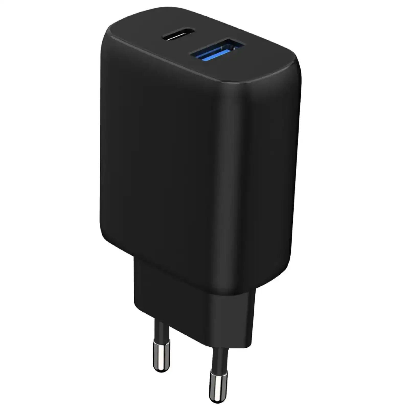МЗП Proove Silicone Power 2 30W (Type-C + USB) + Cable Type-C to Type-C (1m) Black