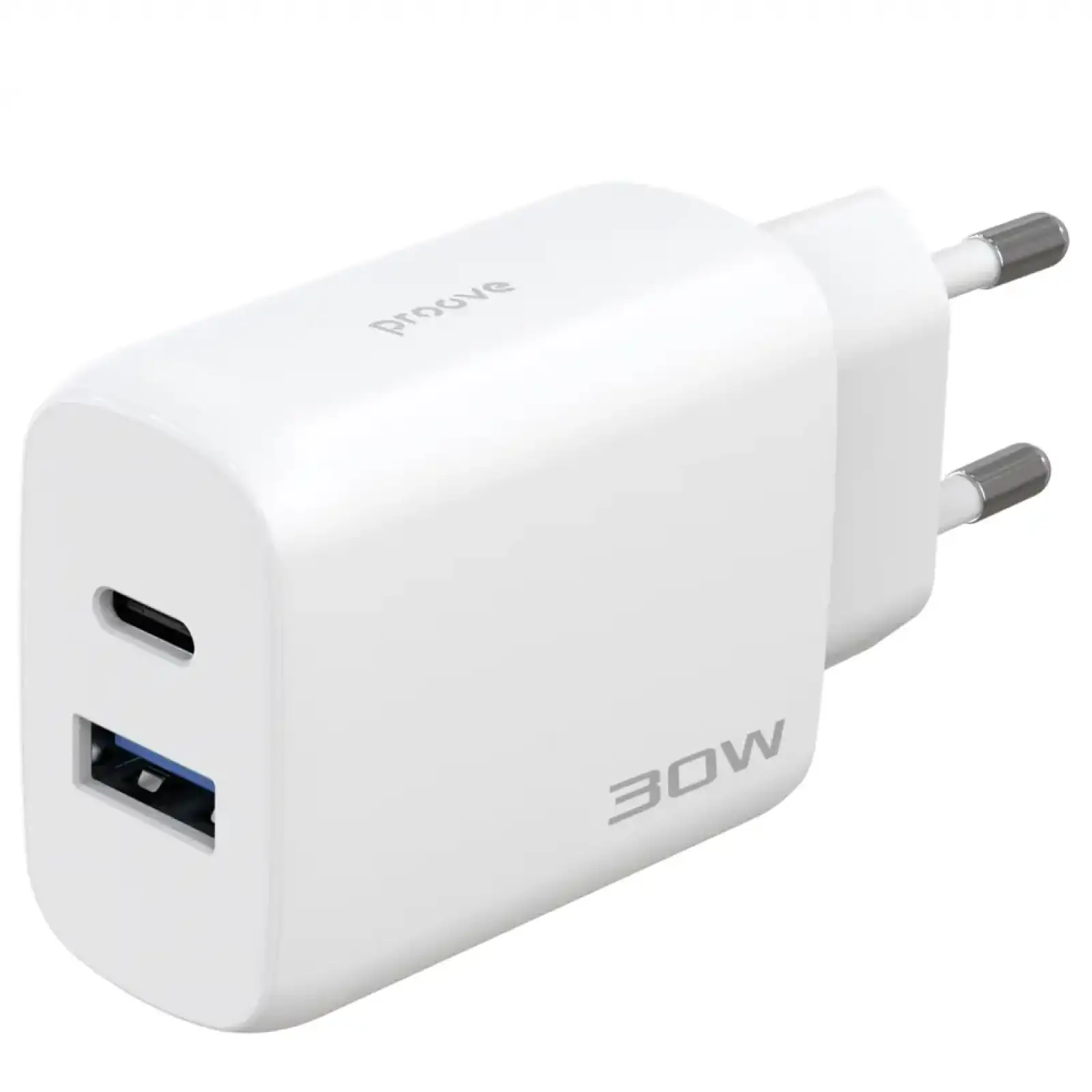 МЗП Proove Silicone Power 2 30W (Type-C + USB) + Cable Type-C to Type-C (1m) Black