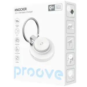 Бездротовий ЗУ Proove Knocker 2 in 1 Qi2 White
