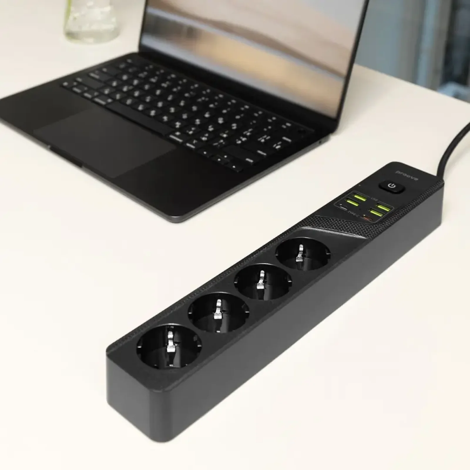 Сетевой фильтр Proove Power Strip P-04 (4 розетки + 4 USB + 2 Type-C) 3М Black (PSP442430001)