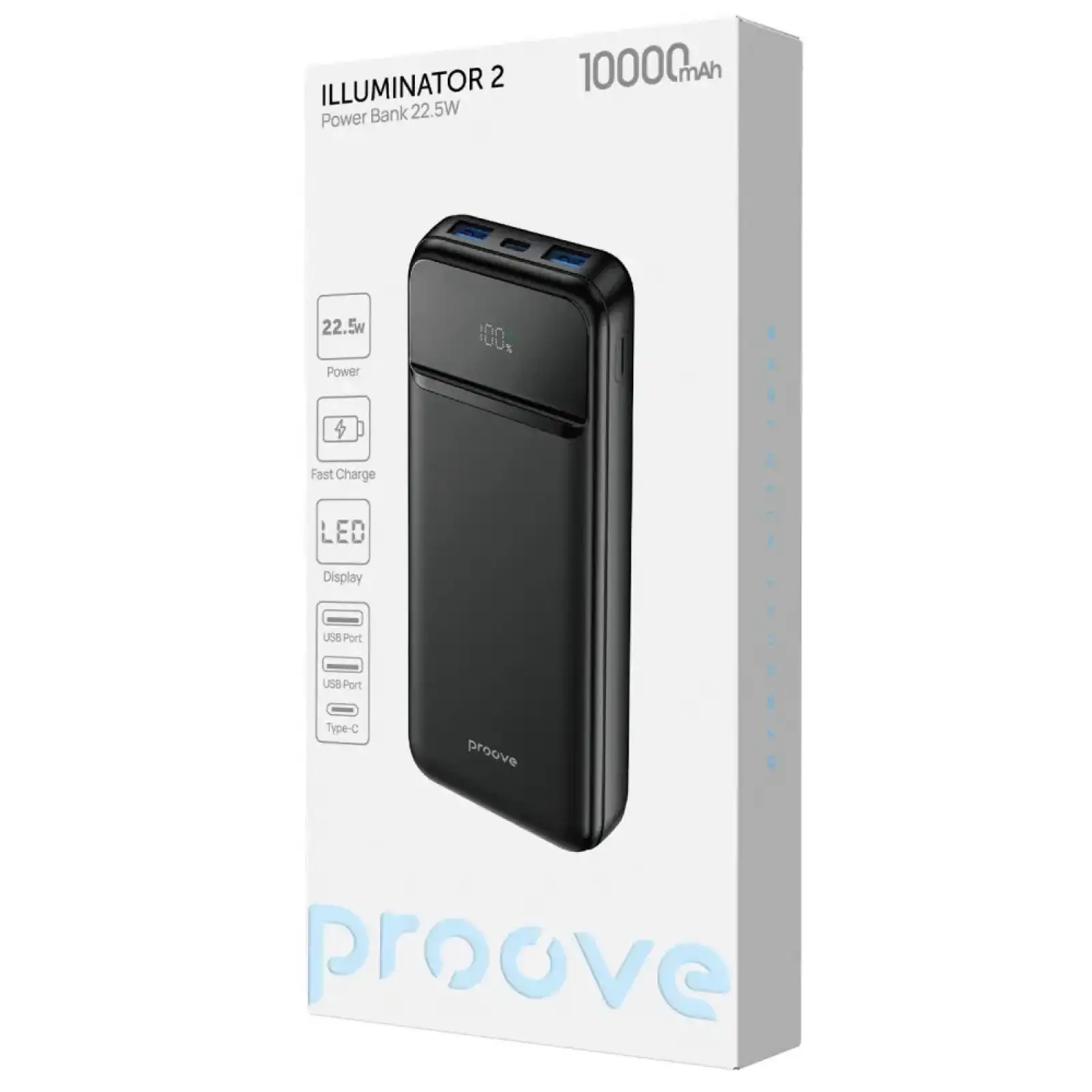 Портативная Батарея Proove Illuminator 2 22.5W 10000mAh Black