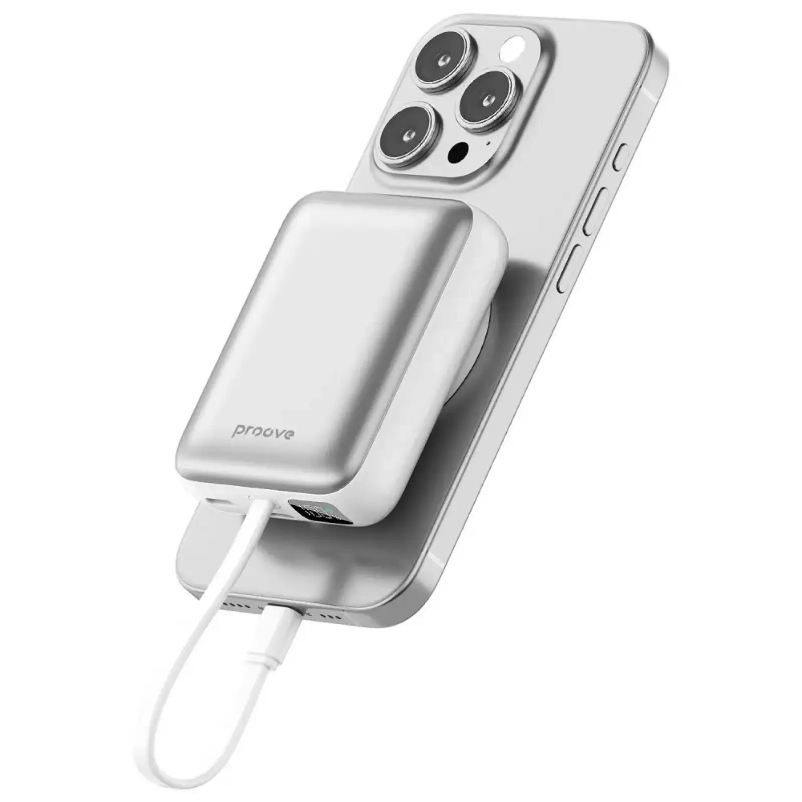 Портативная Батарея Proove Neutron 22.5W 10000mAh silver/white