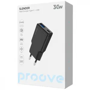CЗУ Proove Slender 30W (Type-C+USB) White