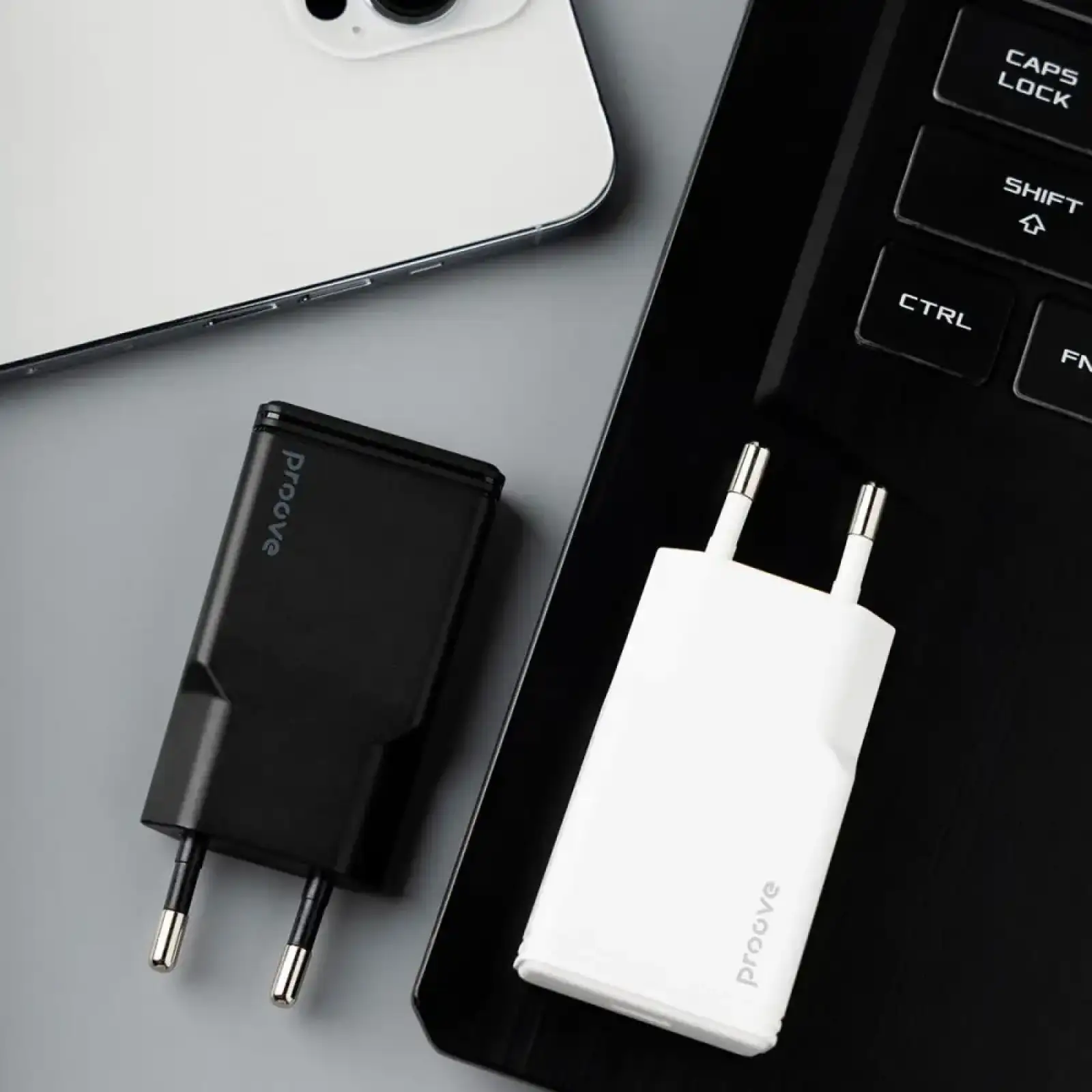 CЗУ Proove Slender 30W (Type-C+USB) White
