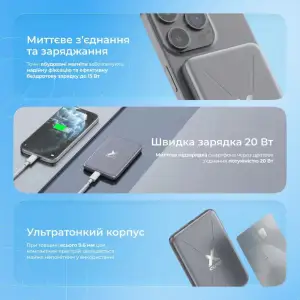 Внешний акумулятор Proove X-Core 20W 5000mAh Gray (PNXC20010003)
