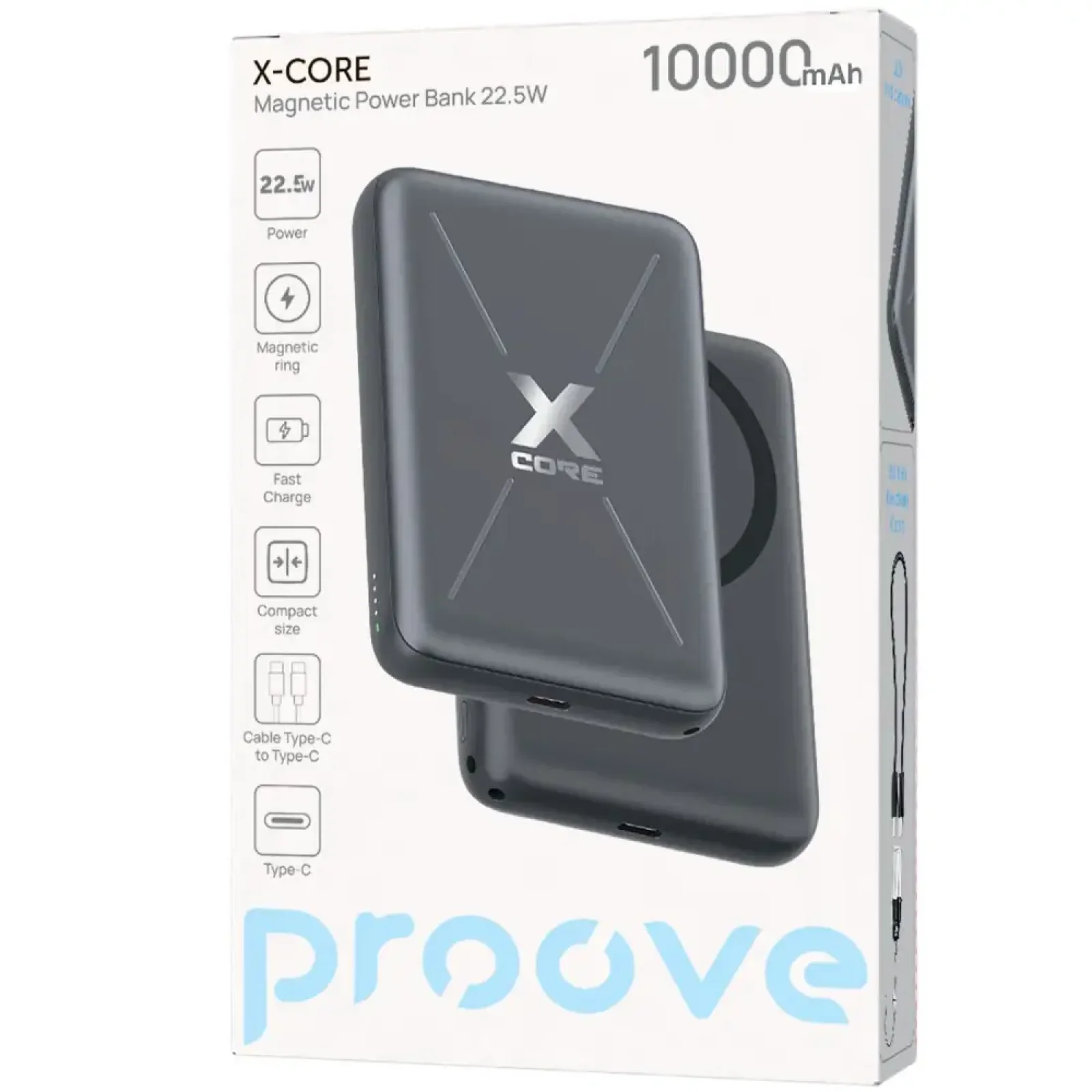 Зовнішній акумулятор Proove X-Core 22.5W 10000mAh Purple (PNXC22010009)