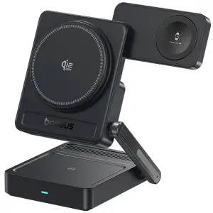Беспроводное ЗУ Baseus PicoGo AF21 3-in-1 Qi2.2 35W (With cable Type-C to Type-C 1m + Power Adapter 45W) Black