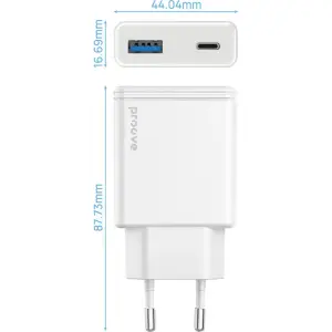 МЗП Proove Slender 45W (Type-C + USB) Black (WCSL45110001)