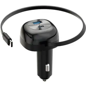 АЗП Proove Pulsar 65W (Type-C + USB) + Retractable Type-C Cable Black (CCPR65110001)