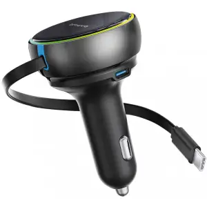 АЗУ Proove Hammer 81W (Type-C + USB) + Retractable Type-C Cable Black