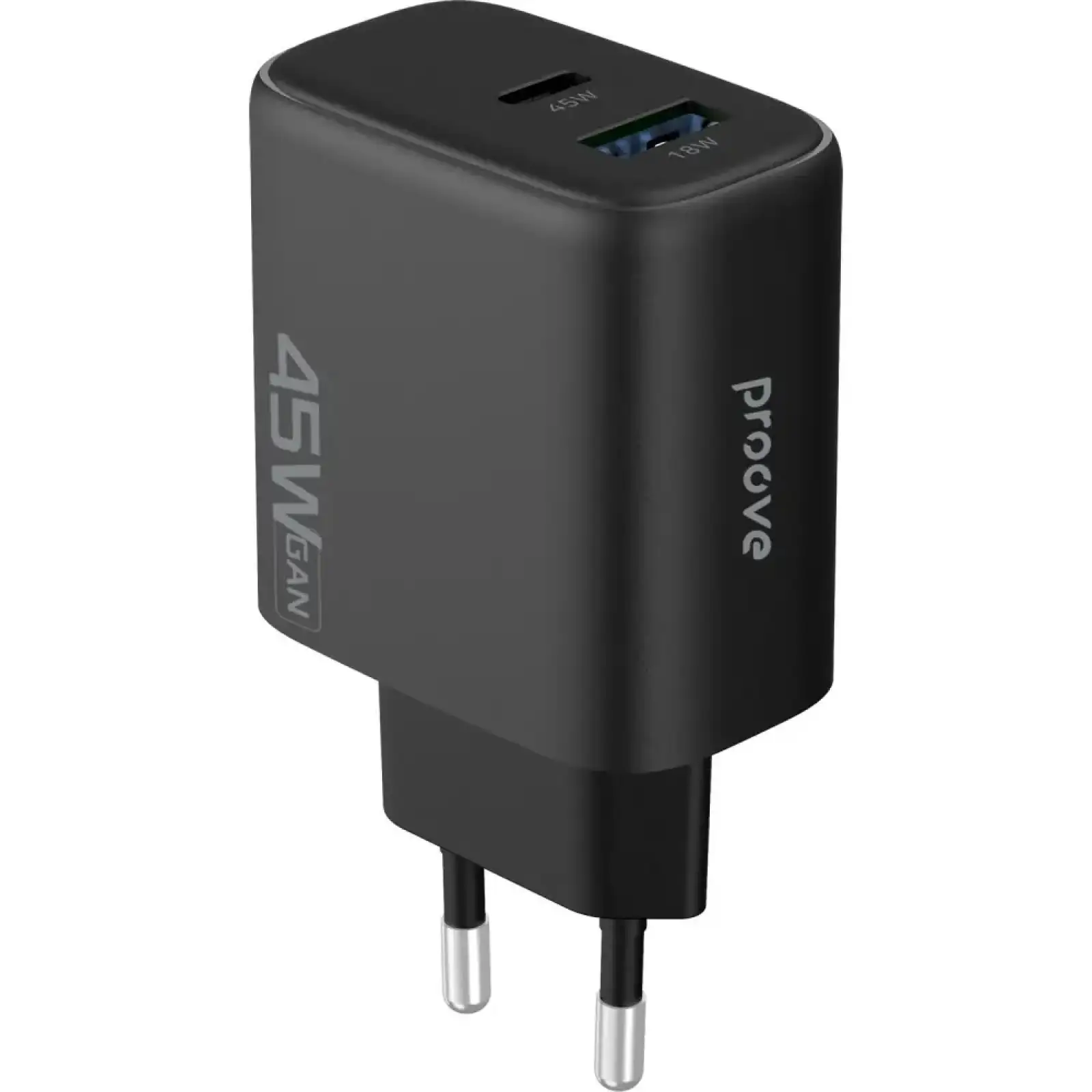 МЗП Proove Silicone Power 2 45W (Type-C+USB) Black