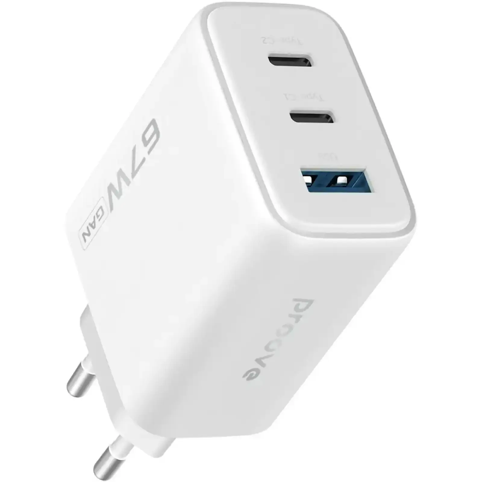 МЗП Proove Silicone Power 2 67W (2*Type-C+USB) Black