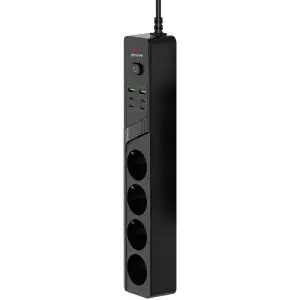 Сетевой фильтр Proove Power Strip P-04C (4 розетки + 2 USB + 4 Type-C) 2М Black
