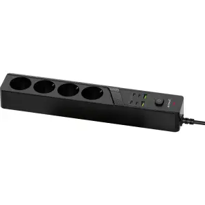 Сетевой фильтр Proove Power Strip P-04C (4 розетки + 2 USB + 4 Type-C) 2М Black