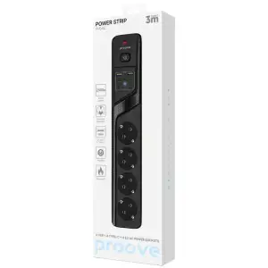 Сетевой фильтр Proove Power Strip P-04C (4 розетки + 2 USB + 4 Type-C) 3М Black