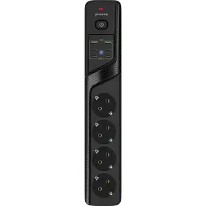 Сетевой фильтр Proove Power Strip P-04C (4 розетки + 2 USB + 4 Type-C) 3М Black