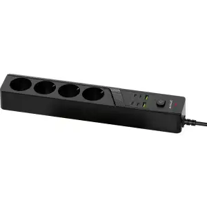 Сетевой фильтр Proove Power Strip P-04C (4 розетки + 2 USB + 4 Type-C) 3М Black