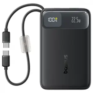 Зовнішній акумулятор Baseus EnerFill FC11 Digital Display 10000mAh 22.5W + Кабель Type-C to Type-C Black