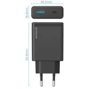 СЗУ Proove Slender 65W (Type-C + USB) White