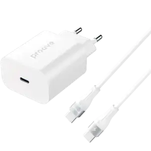 МЗП Proove Rapid 45W (Type-C) + Кабель Type-C to Type-C White