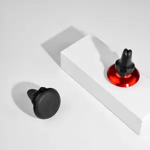 Автодержатель Baseus Magnetic Air Vent Car Mount With Cable Clip Black, SUGX020001