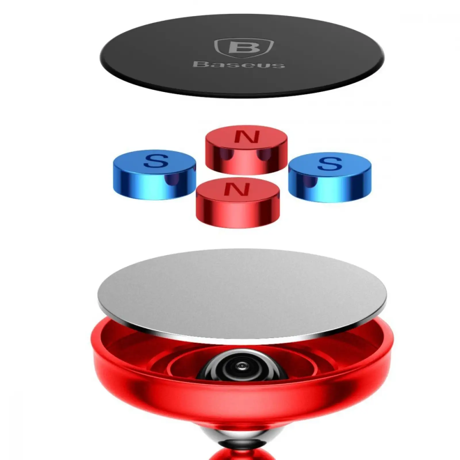 Автомобільний тримач Baseus Bullet An On-Board Magnetic Bracket Black, SUYZD-01