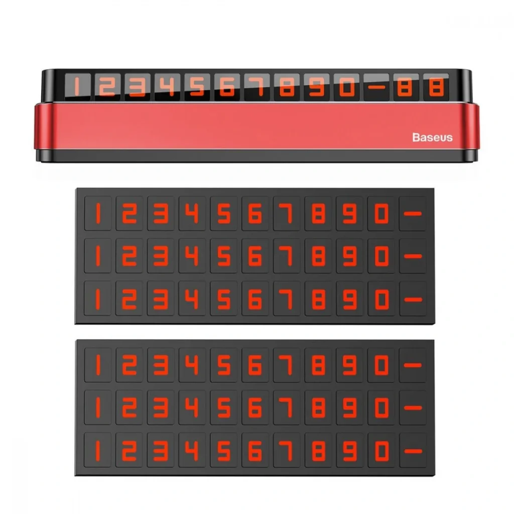 Паркувальна Карта Baseus Moonlight Box Series Temporary Parking Number Plate Dark Gray, ACNUM-B0G