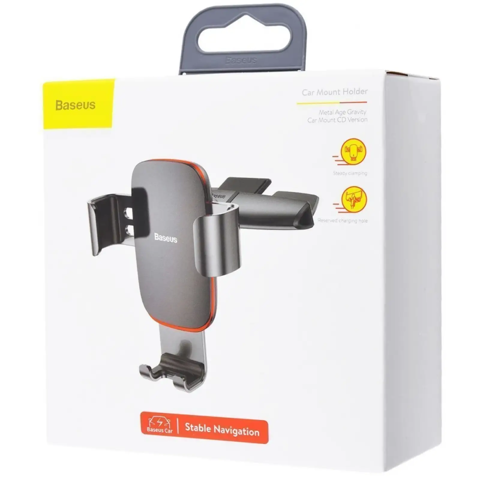 Автомобільний тримач Baseus Metal Age Gravity Car Mount CD Version Silver, SUYL-J0S