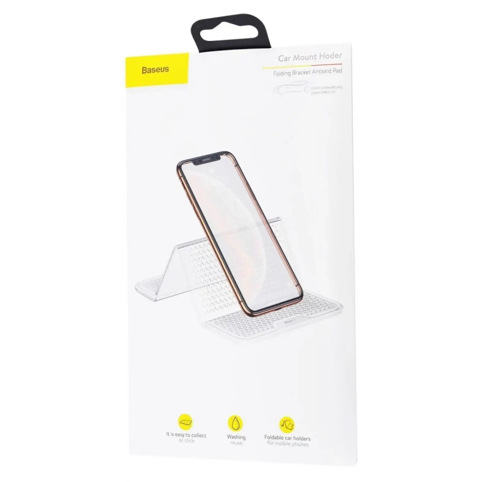 Антиковзаючий силіконовий килимок Baseus Folding Bracket Antiskid Pad Transparent, SUWNT-02