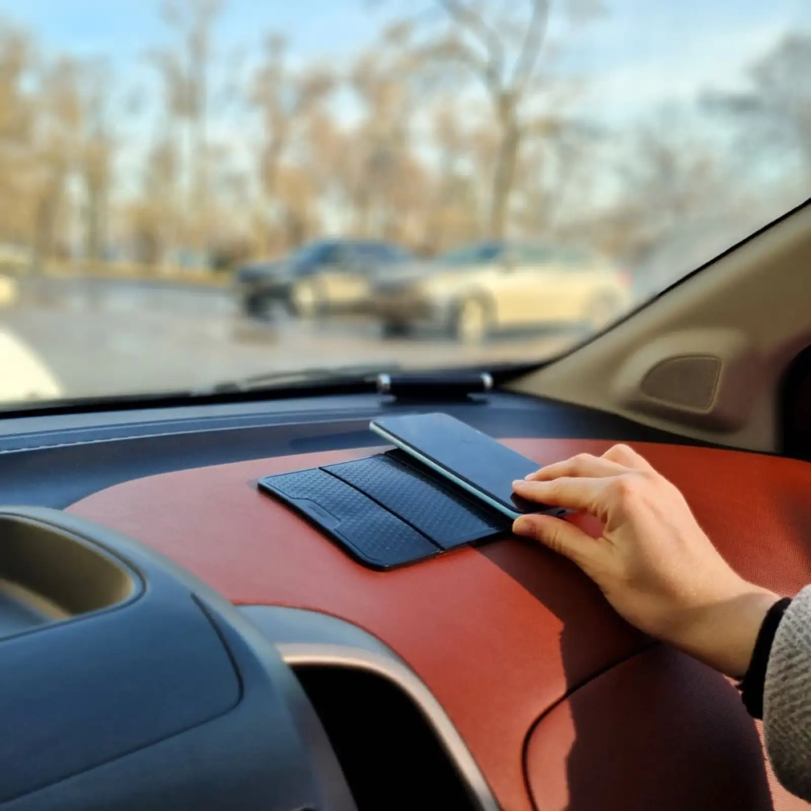 Антиковзаючий силіконовий килимок Baseus Folding Bracket Antiskid Pad Transparent, SUWNT-02