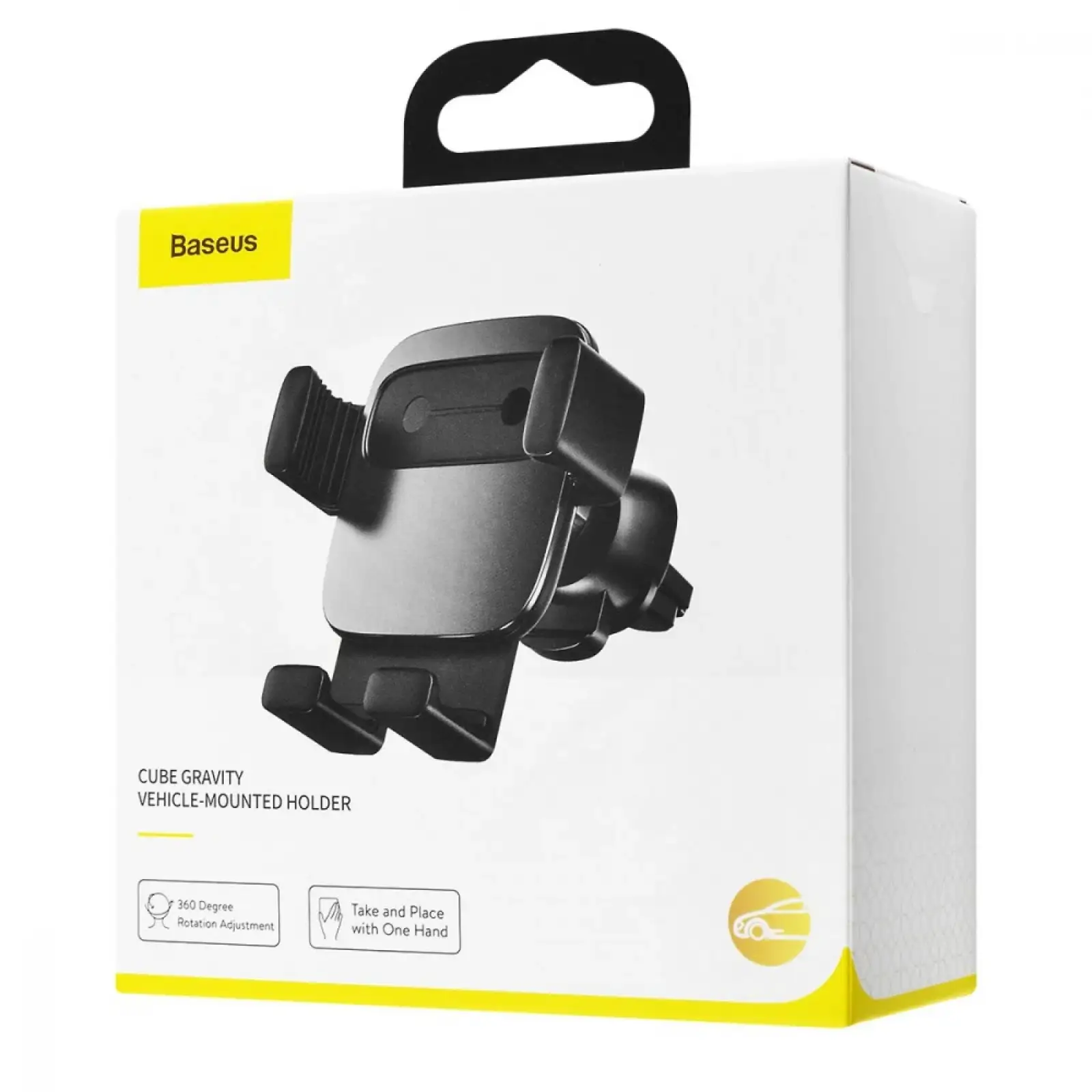 Автодержатель Baseus Cube Gravity Vehicle Mounted Black, SUYL-FK01