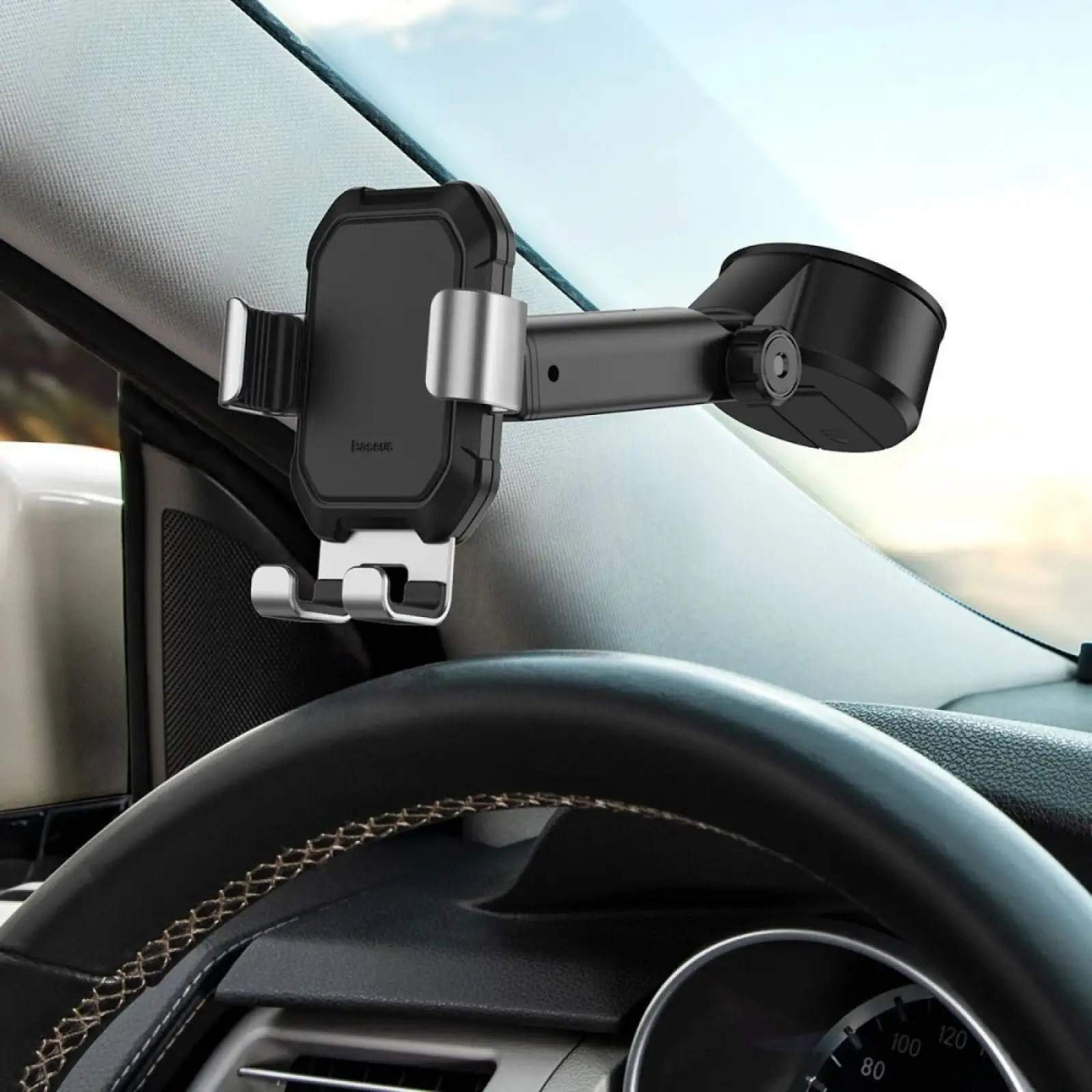 Тримач в машину Baseus Tank Gravity Car Mount With Suction Base Black, SUYL-TK01