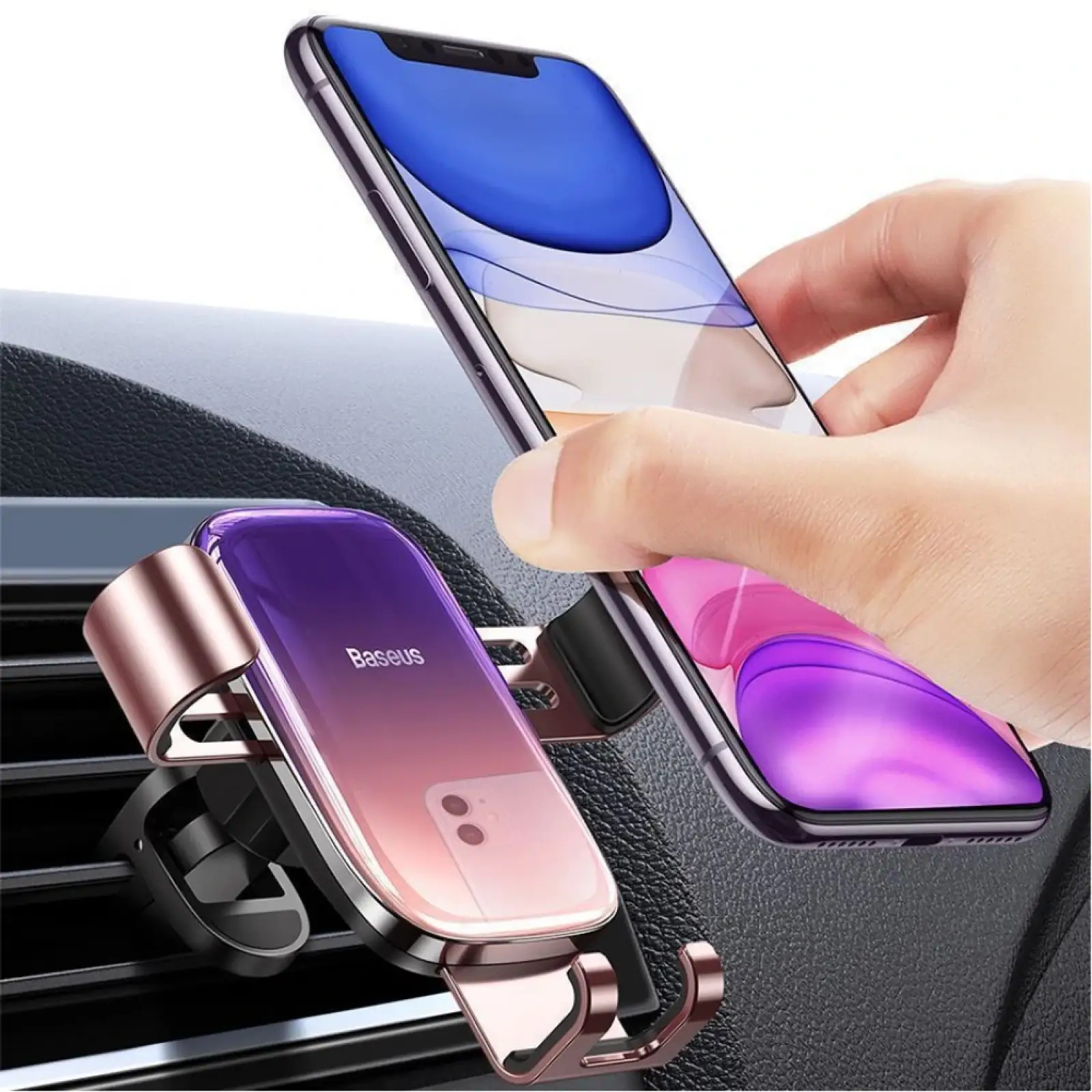 Автодержатель Baseus Glaze Gravity Car Mount Black, SUYL-LG01