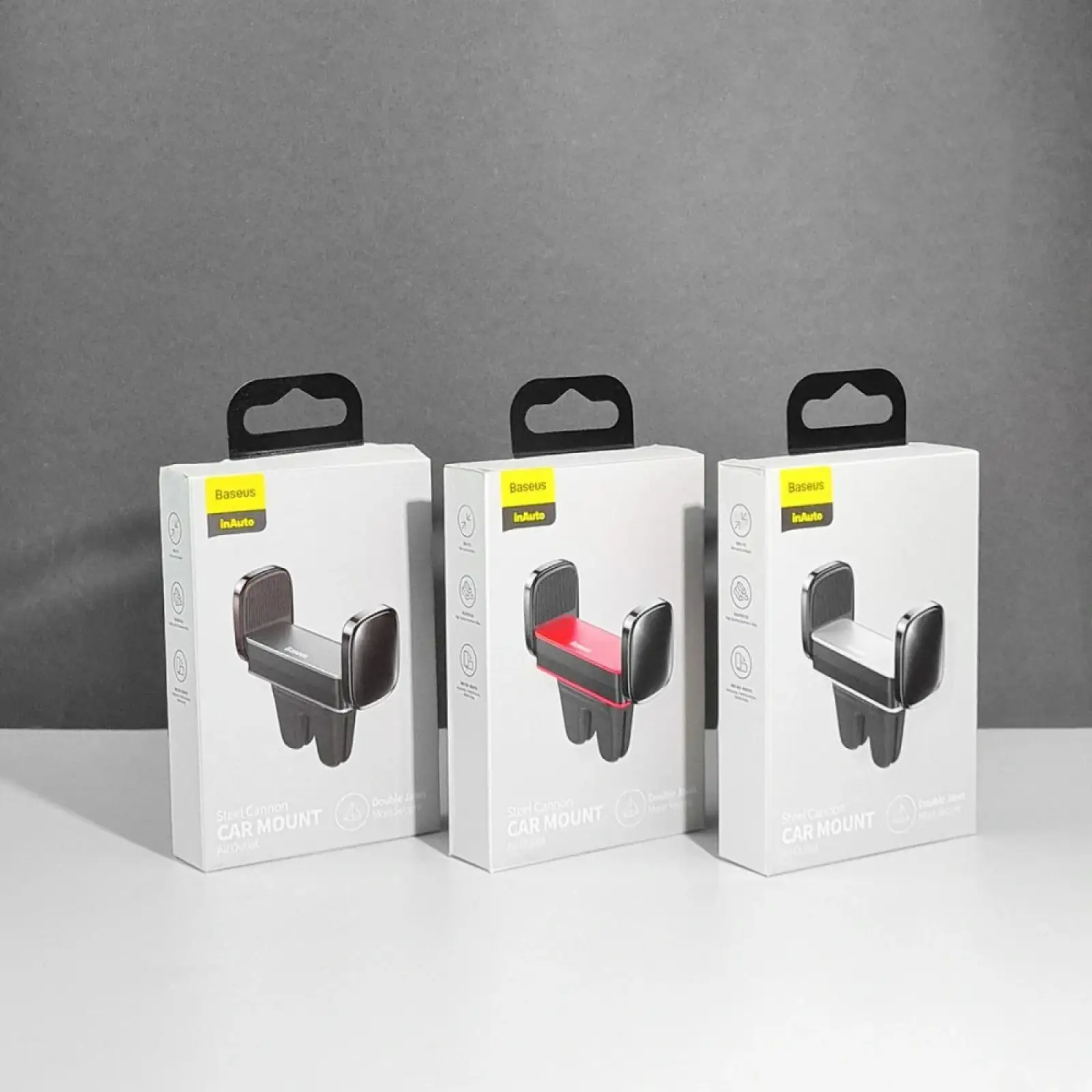 Тримач в машину Baseus Steel Cannon Air Outlet Car Mount Black, SUGP-01