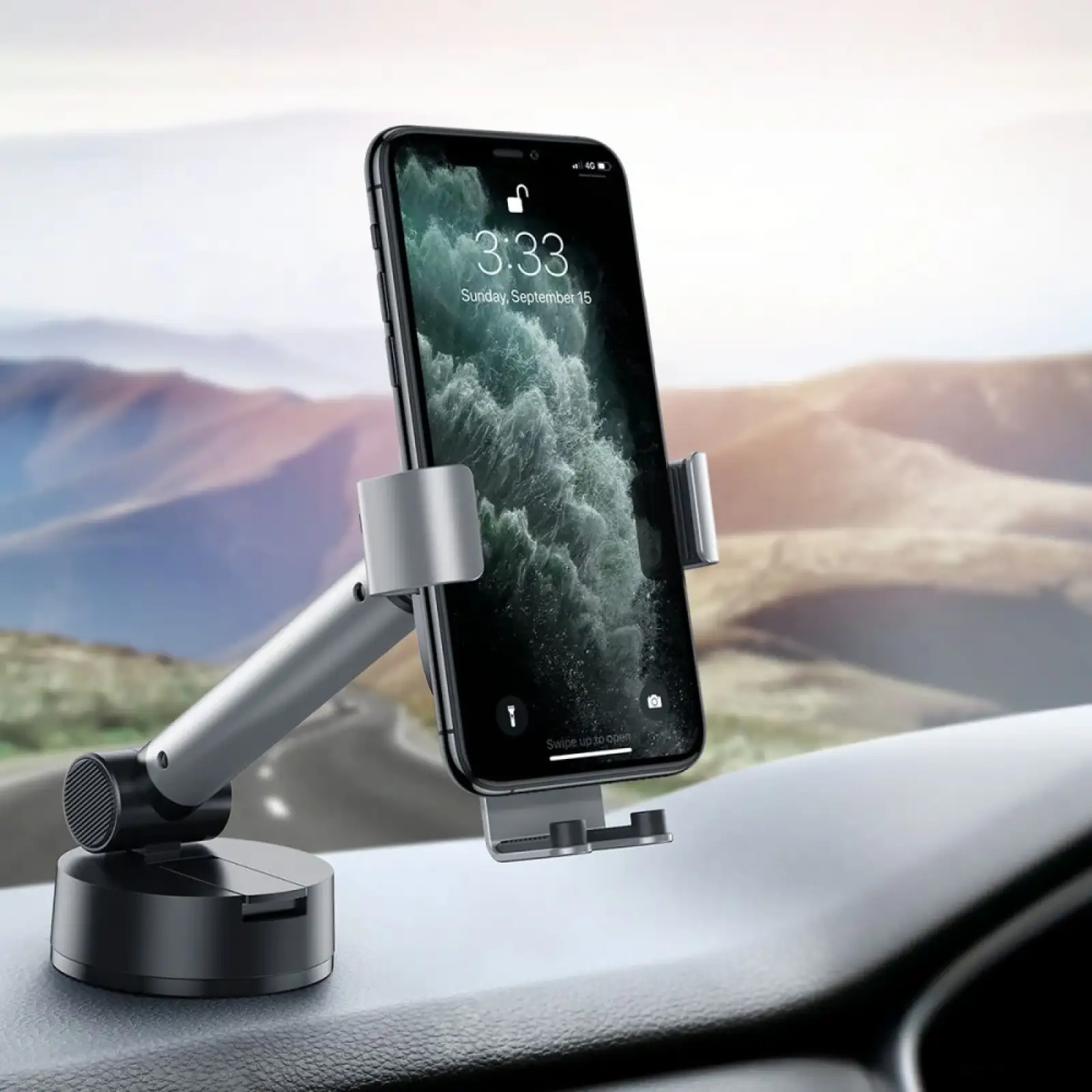 Автодержатель Baseus Simplism Gravity Car Mount With Suction Base Black, SUYL-JY01