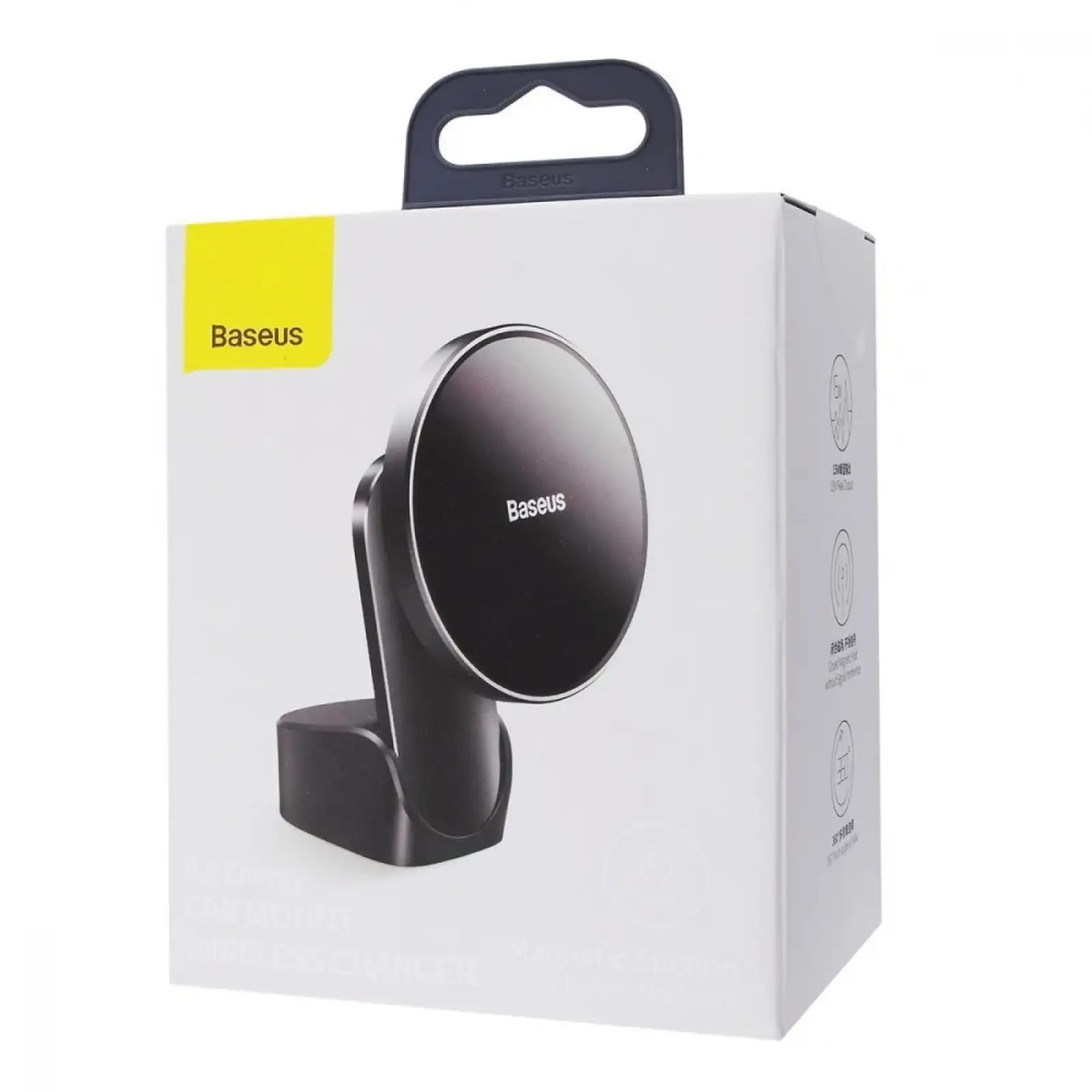 Автодержатель с беспроводной зарядкой Baseus Big Energy 15W Black, WXJN-01