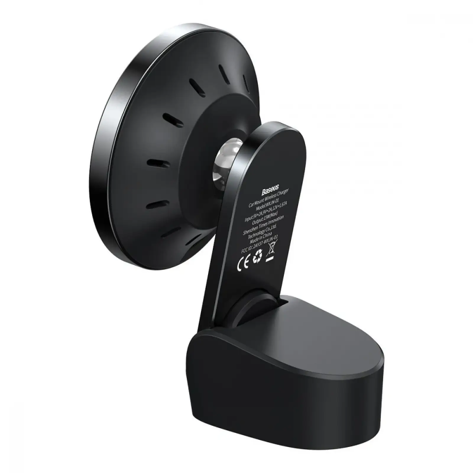 Автодержатель с беспроводной зарядкой Baseus Big Energy 15W Black, WXJN-01