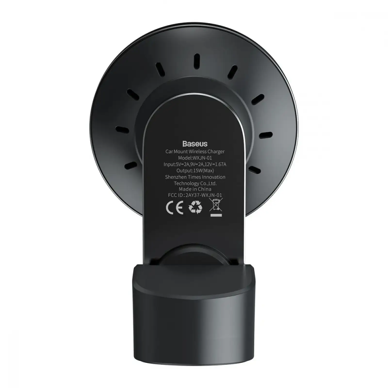 Автодержатель с беспроводной зарядкой Baseus Big Energy 15W Black, WXJN-01